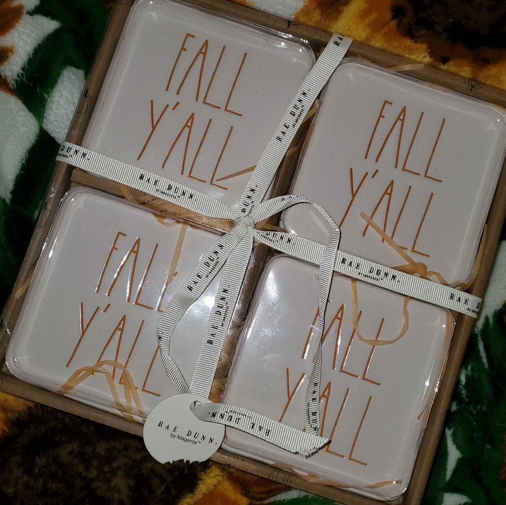 Rae dunn FALL Y'ALL coasters
